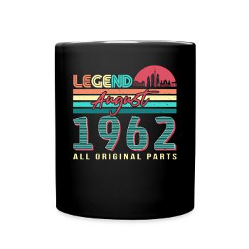 1962 In August 60th birthday - Full Colour Mug - black - Front