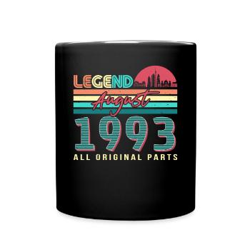 Né en août 1993 - Mug uni - noir - Devant