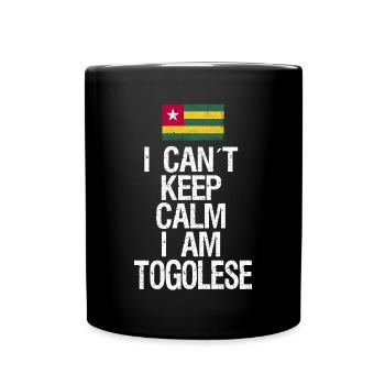 I can not Keep Calm I am Tongolese - Full Colour Mug - black - Front