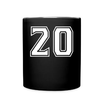 20 conception blanche - Mug uni - noir - Devant