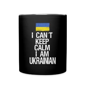 I can not Keep Calm I am Ukrainer - Tasse einfarbig - Schwarz - Vorne