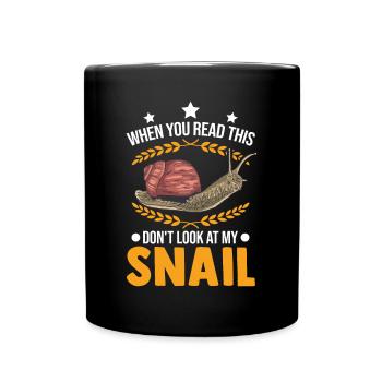 Snail Gift Vineyard Snail - Full Colour Mug - black - Front