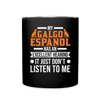 Galgo Espanol Cadeau Lévrier Espagnol - Mug uni - noir - Devant