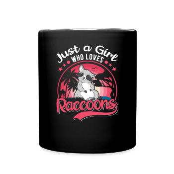 Waschbär Mädchen Raccoon Girl - Mug uni - noir - Devant