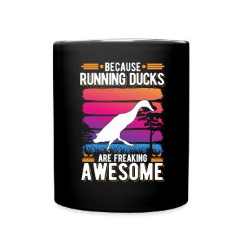 Indian Running Gift Runner Duck - Full Colour Mug - black - Front