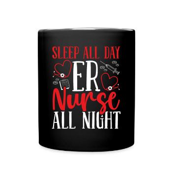 Technicienne médicale d’urgence de nuit - Mug uni - noir - Devant