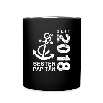 Papitän seit 2018 - Tasse einfarbig - Schwarz - Vorne