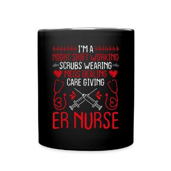 Urgence Médicale ER Tech Night Shift ER Infirmière - Mug uni - noir - Devant