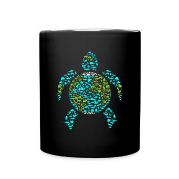 Earth Turtle - Tasse einfarbig - Schwarz - Vorne