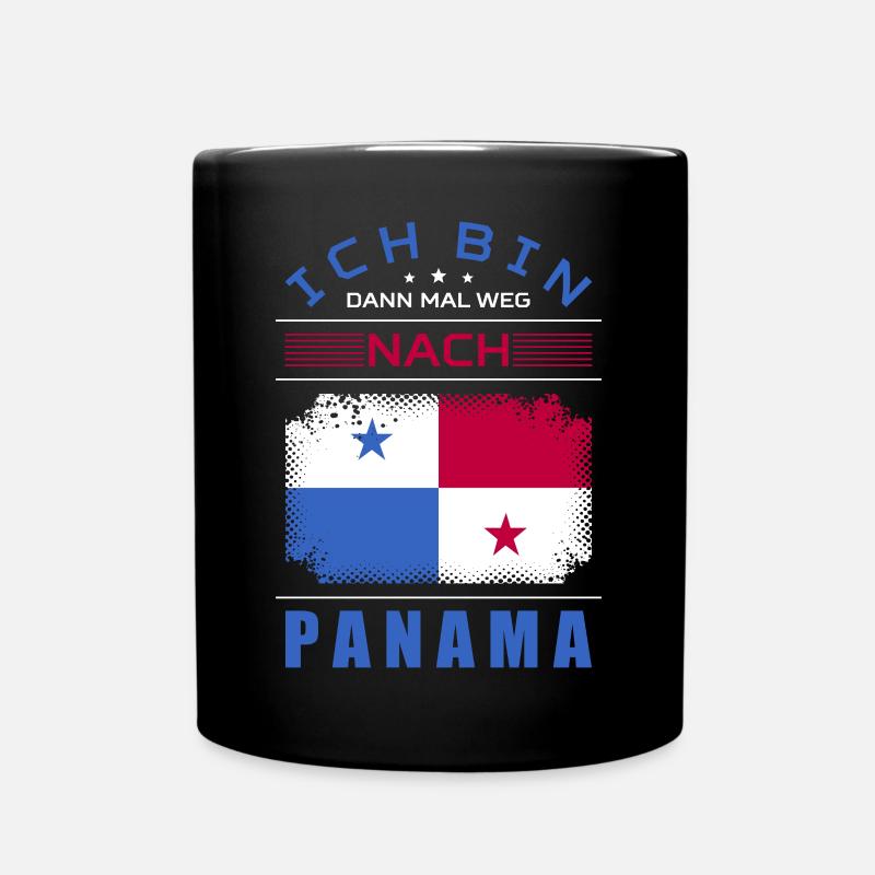 Ich Bin Dann Mal Weg Nach Panama Fahne Urlaub - Tasse einfarbig - Schwarz