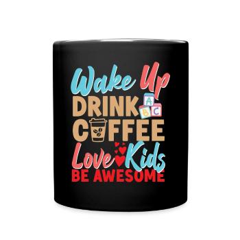 Childcare Daycare Provider Teacher - Full Colour Mug - black - Front