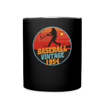 Baseball player born 1954 Birthday - Full Colour Mug - black - Front