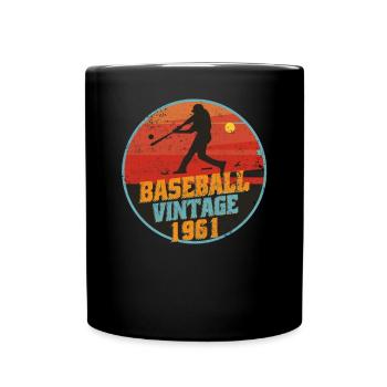 Baseball player born 1961 Birthday - Full Colour Mug - black - Front