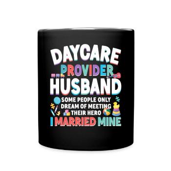 Childcare Daycare Provider Teacher - Full Colour Mug - black - Front
