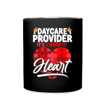 Childcare Daycare Provider Teacher - Full Colour Mug - black - Front