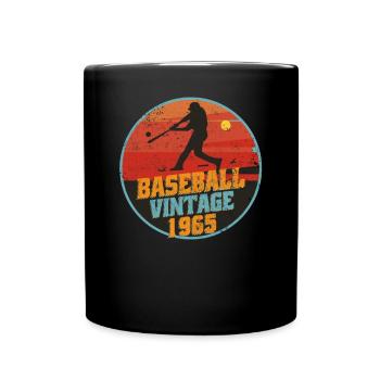 Baseball player born in 1965 Birthday - Full Colour Mug - black - Front