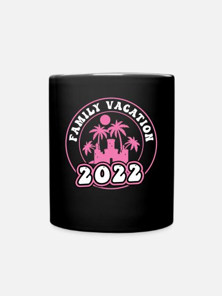 Familienurlaub 2022 - Tasse einfarbig - Schwarz
