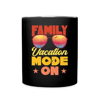 Family Holiday Mode On - Family Holiday - Full Colour Mug - black - Front
