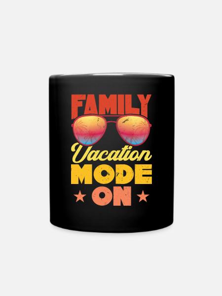 Family Holiday Mode On - Family Holiday - Full Colour Mug - black