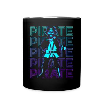 Pirate Retro - Full Colour Mug - black - Front