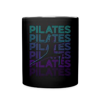 Pilates Fitness Training Retro - Full Colour Mug - black - Front