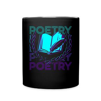 Poesie Poetischer Dichter Schriftsteller Autor Ret - Tasse einfarbig - Schwarz - Vorne
