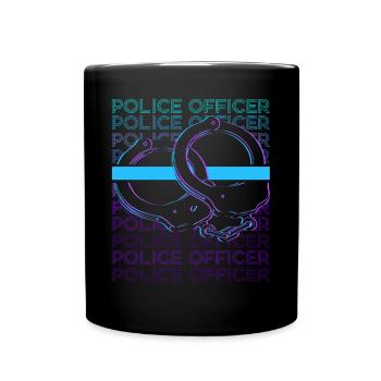 Policier Application de la loi Rétro - Mug uni - noir - Devant