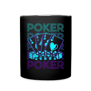 Poker Rétro - Mug uni - noir - Devant