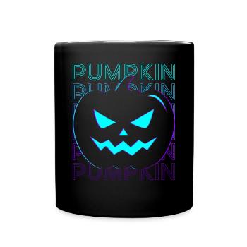 Pumpkin Head Jack O Lantern Halloween Retro - Full Colour Mug - black - Front