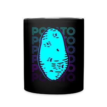 Potato Retro - Full Colour Mug - black - Front