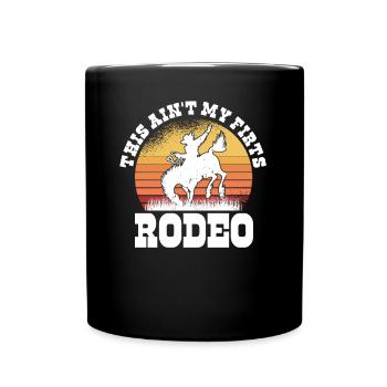 Rodéo Western Cowboy Wild West Retro Horse - Mug uni - noir - Devant