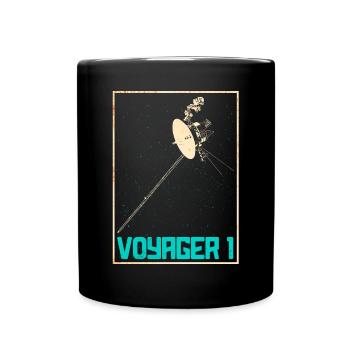 Voyager 1 Space Probe - Full Colour Mug - black - Front
