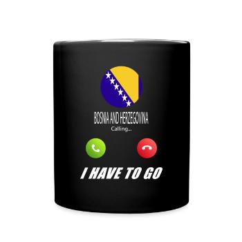 Bosnia and Herzegovina calls lusiger flags - Full Colour Mug - black - Front