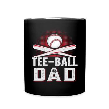 Tee-ball Dad Teeball Spieler - Tasse einfarbig - Schwarz - Vorne