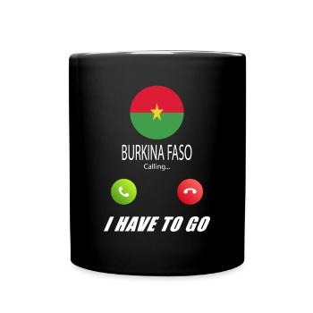 Le Burkina Faso appelle les drapeaux lusiger en disant - Mug uni - noir - Devant