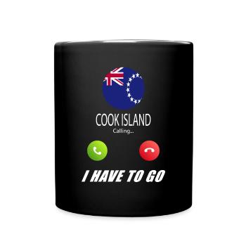 Cook Island Calls Lusiger Flags Saying - Full Colour Mug - black - Front