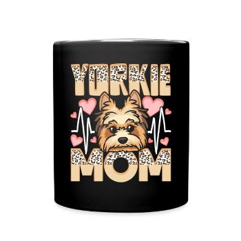 Yorkie Mom Mama Mama Yorkshire Terrier - Full Colour Mug - black - Front