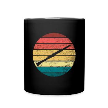 Clarinet Retro - Tasse einfarbig - Schwarz - Vorne