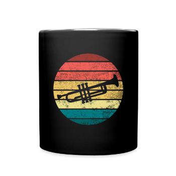 Trompette Rétro - Mug uni - noir - Devant
