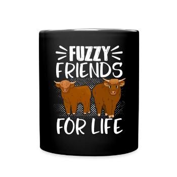 Vache bovine écossaise des Highlands - Mug uni - noir - Devant