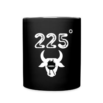 225 Degrees BBQ Grilling Smoking Meat Cow - Mug uni - noir - Devant