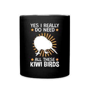 Oui j’ai besoin de tous ces oiseaux kiwis - Mug uni - noir - Devant