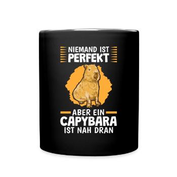 Capybaras sind perfekt südamerikanisches Capybara - Tasse einfarbig - Schwarz - Vorne