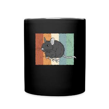 Vintage Degu Rodent Ordinary Degu - Full Colour Mug - black - Front