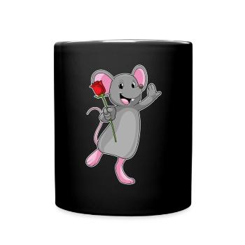 Ratte Rose  - Tasse einfarbig - Schwarz - Vorne