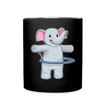 Gymnastique d’entraînement Elephant Hoop - Mug uni - noir - Devant