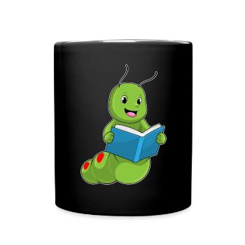 Livre de nerds chenilles - Mug uni - noir - Devant