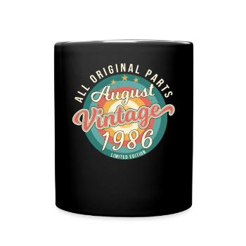 Geboren Im August 1986 - Tasse einfarbig - Schwarz - Vorne