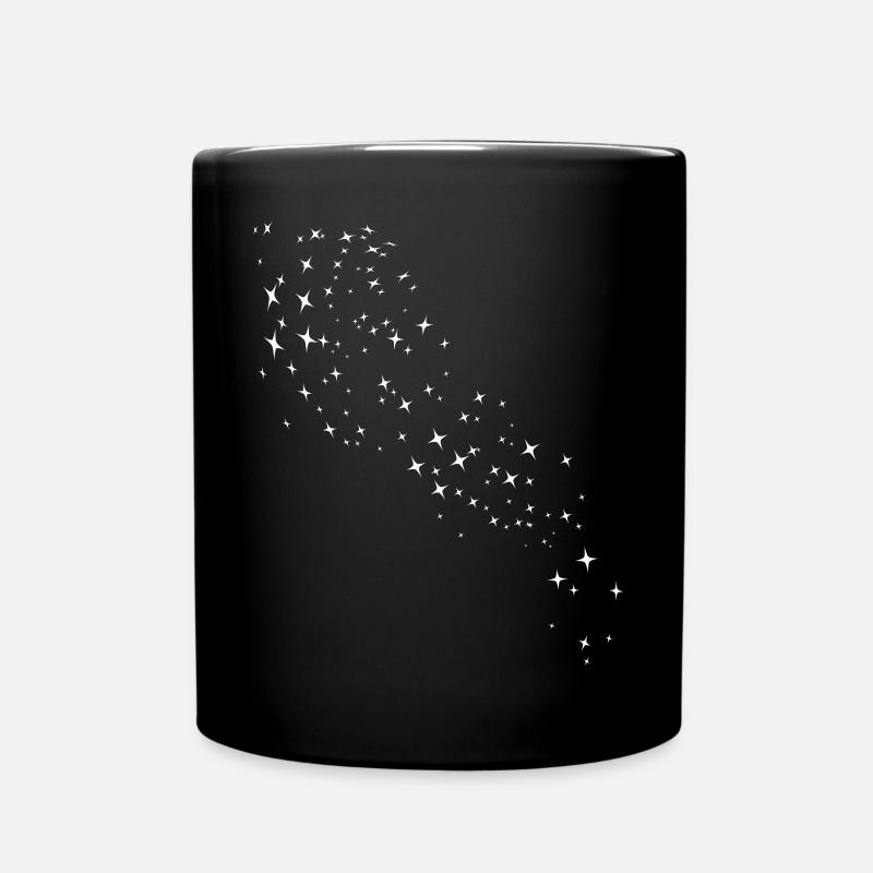 Weisser Sternenstaub - Tasse einfarbig - Schwarz