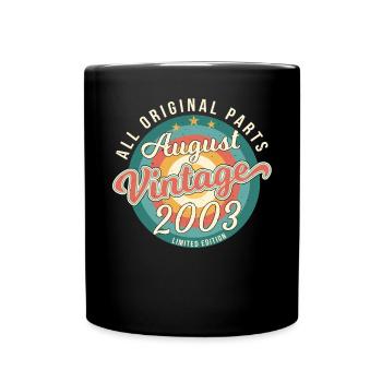 Vintage August 2003 - Full Colour Mug - black - Front